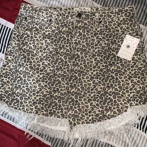Free people cheetah skirt